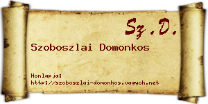Szoboszlai Domonkos névjegykártya